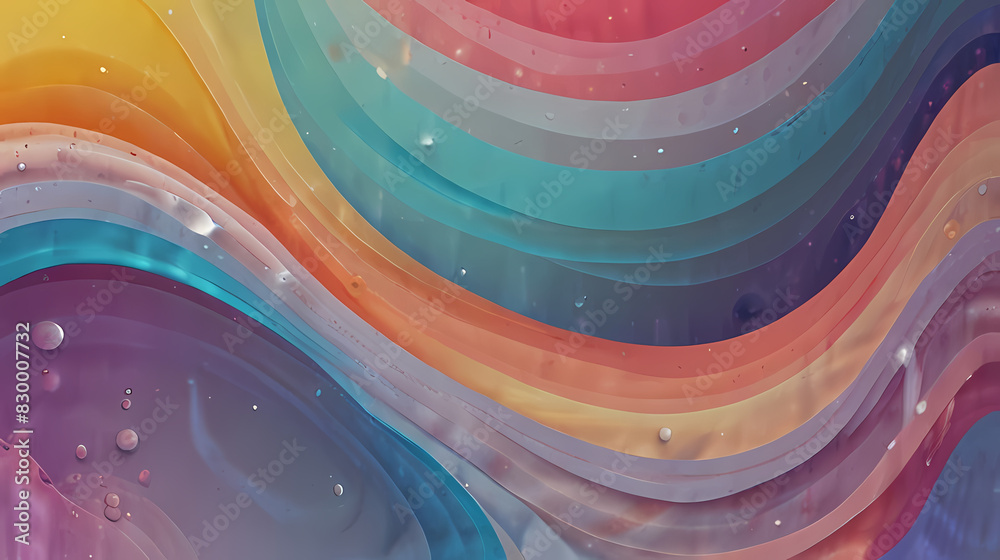 Obraz premium flowing liquid abstract background with a pastel palette theme