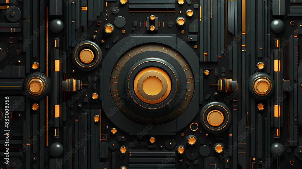 Fototapeta premium Digital futuristic elements graphics poster background