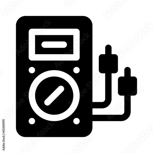 voltmeter glyph icon