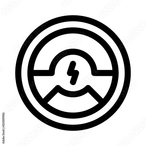 driverless car line icon