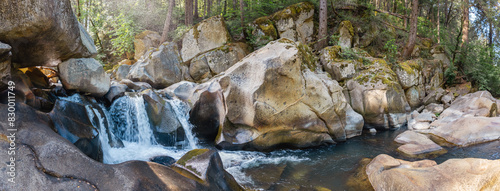 Panorama of waterfall on deer creek near nevada city  © Cam