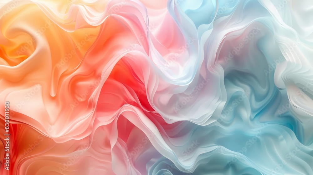 Flowing Forms in Soft Pastel Tones Flowing Forms in Soft Pastel Tones