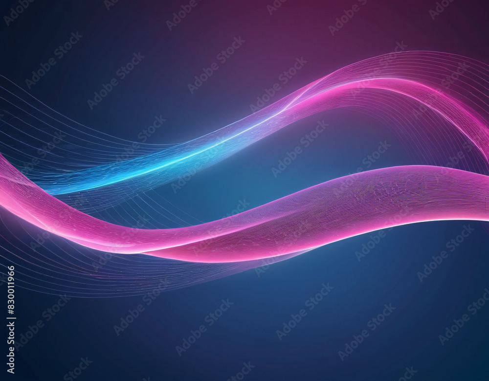 Fototapeta premium audio color waves black background