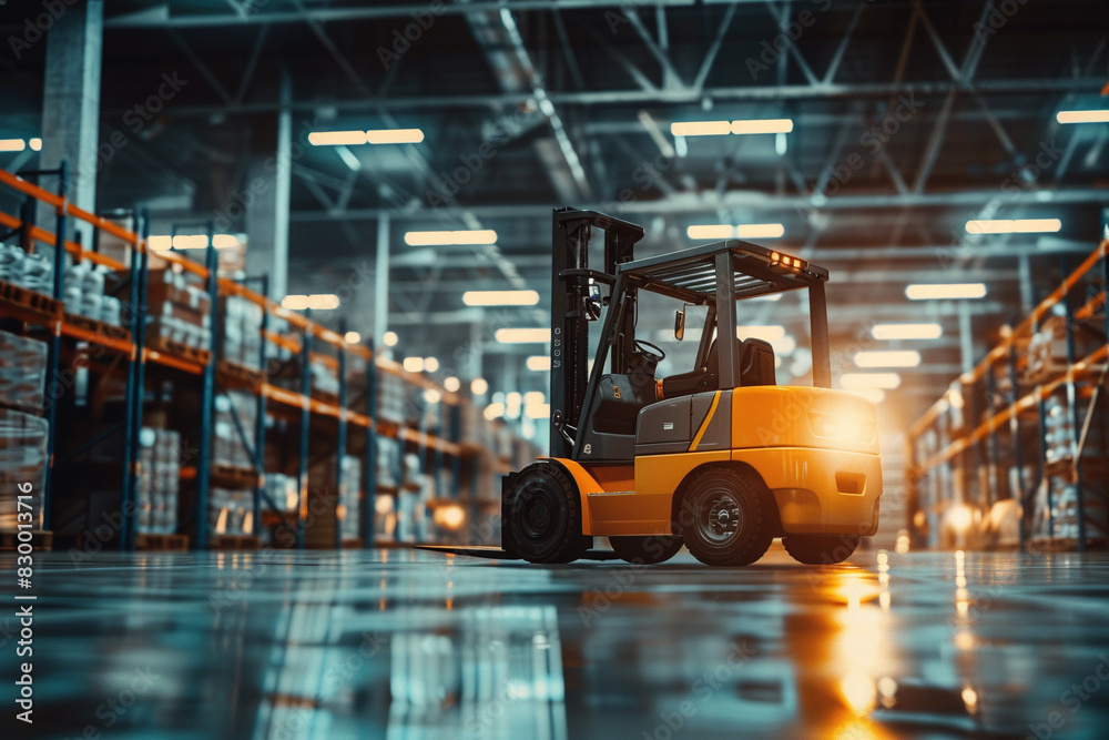 forklift in warehouse forklift in warehouse