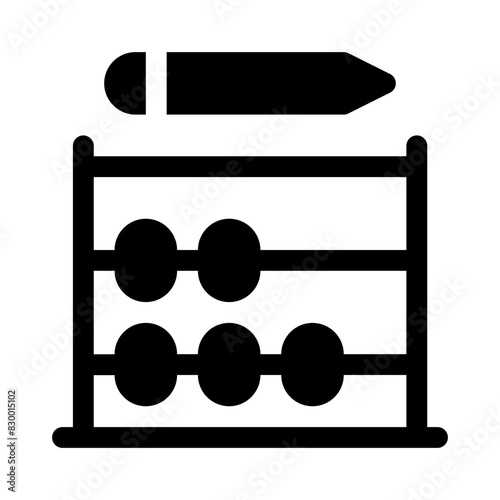 abacus glyph icon