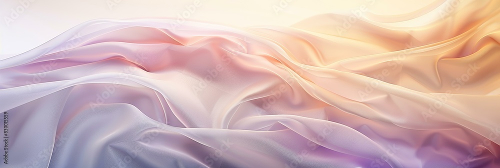 Elegant abstract background featuring soft gradients, subtle textures, and a dreamy atmosphere. This sophisticated palette and realistic rendering create a captivating 3:1 composition for your design.