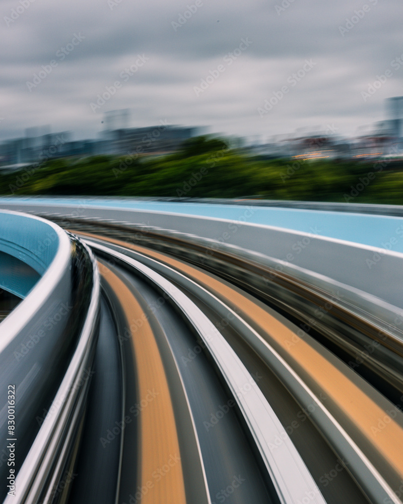 Tokyo railroad abstract, Long-exposure 