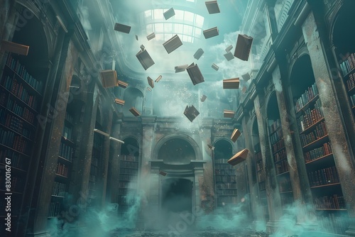 Magical Levitating Library of Endless Knowledge and Imagination