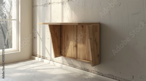 Table that can be folded and placed against the wall