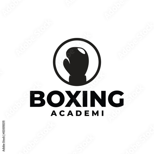 Boxing logo design template vector