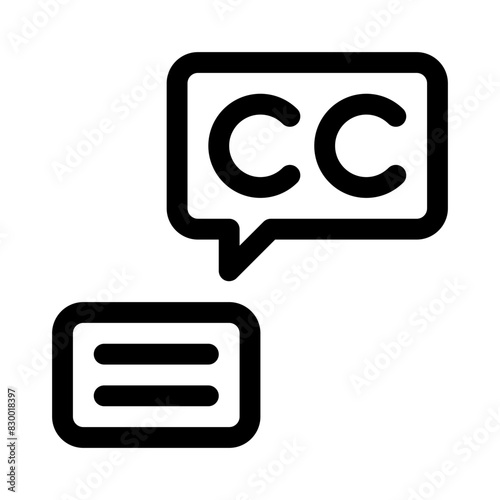 subtitles line icon