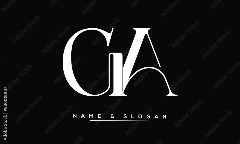 GA, AG, G, A Abstract Letters Logo Monogram GA, AG, G, A Abstract Letters Logo Monogram