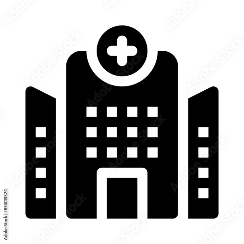hospital glyph icon