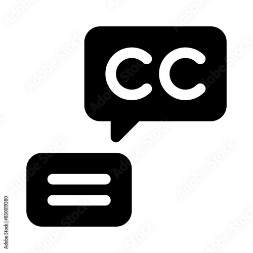 subtitles glyph icon