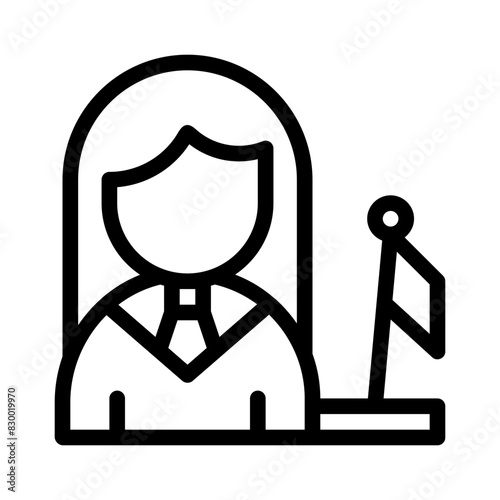 diplomat line icon