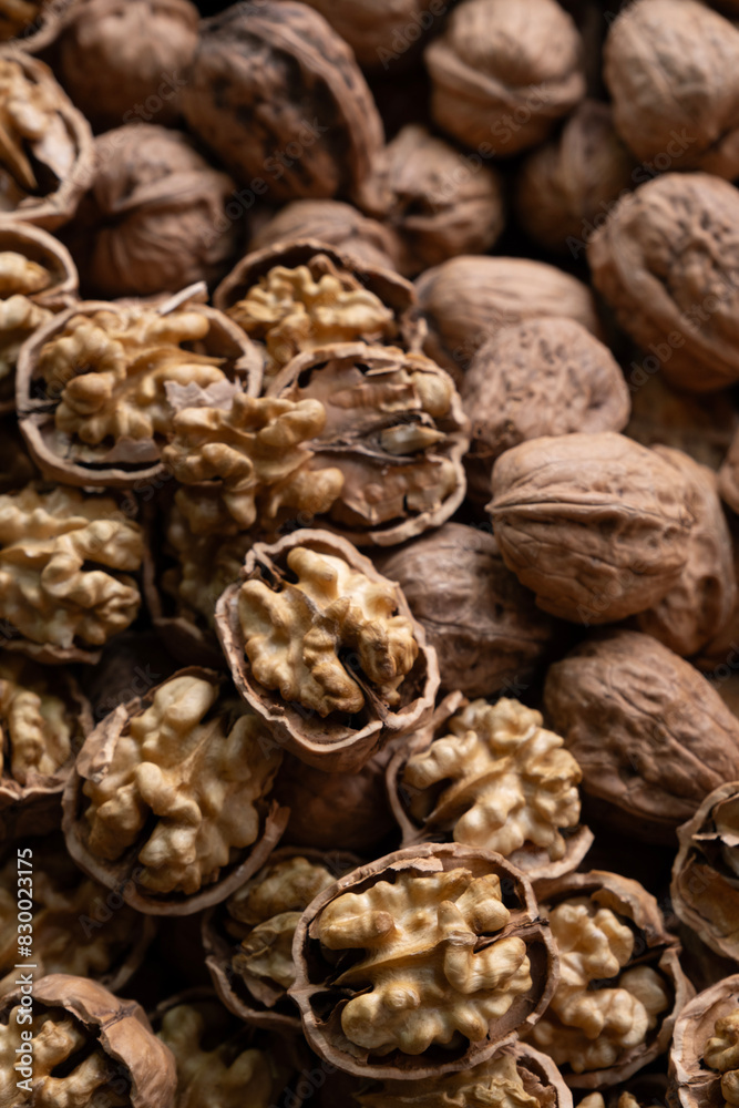 Fresh walnuts sold in the market