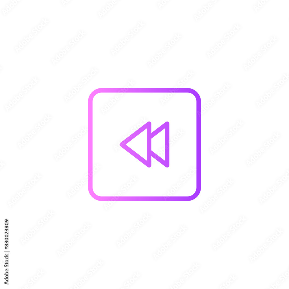 rewind gradient icon rewind gradient icon