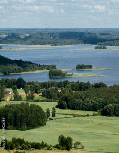 Landscape Latvia, in the countryside of Latgale. By Lake Sivers