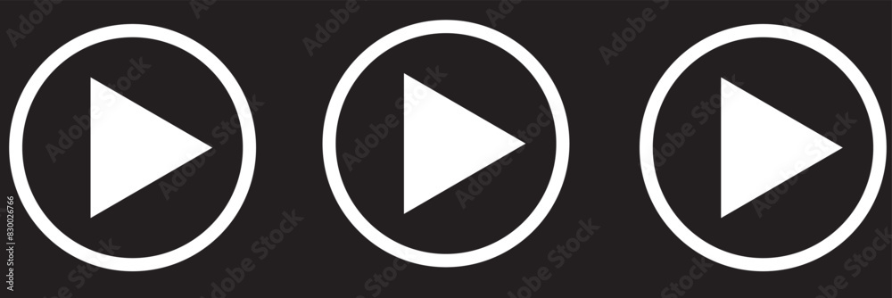 Media Player Buttons icon set, Play and pause buttons sign, Video Audio Player button symbol, vector illustration Media Player Buttons icon set, Play and pause buttons sign, Video Audio Player button symbol, vector illustration