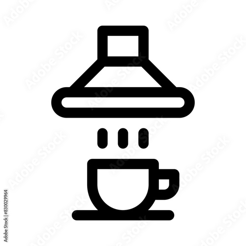 extractor hood line icon