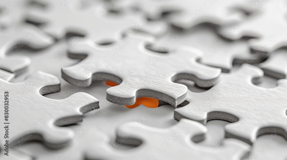 Detailed view of a jigsaw, isolated on a white background Detailed view of a jigsaw, isolated on a white background