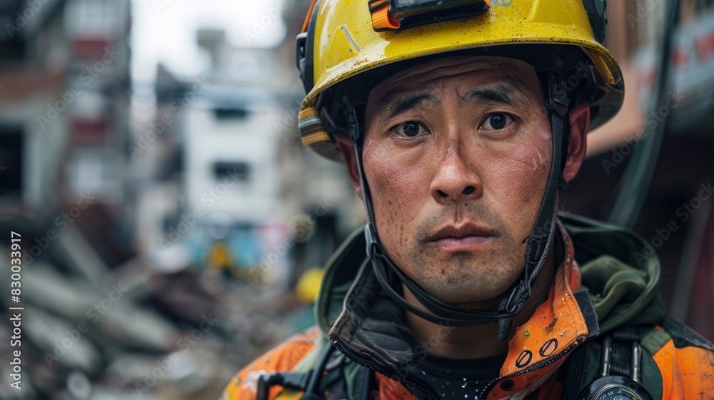 The rescue team working after earthquake. Earthquake rescue operations. The rescue team working after earthquake. Earthquake rescue operations.