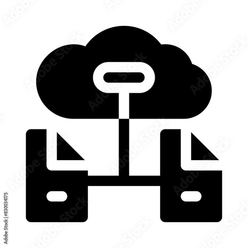 file management glyph icon