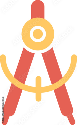 Geometrical Compass Vector Icon