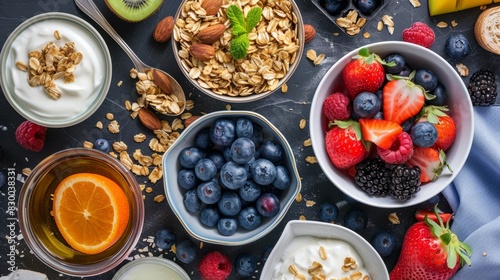 Nourishing Breakfast: A Symphony of Whole Grains, Fruits, and Yogurt