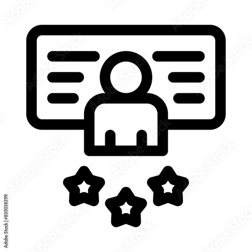 role model line icon