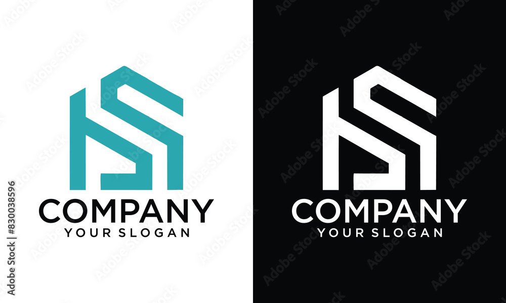 letter S and B monogram square shape logo letter S and B monogram square shape logo