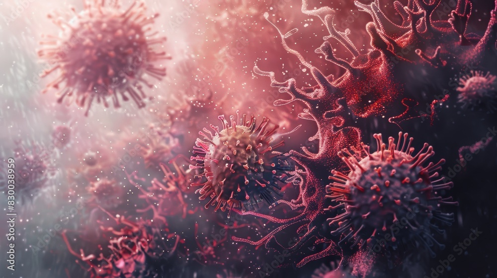 Obraz premium Decoding Viral Mutation Patterns: A Comprehensive Diagram