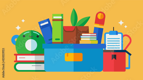 In an effort to support lowincome families a donation drive is being held to collect school supplies for students in need.. Vector illustration