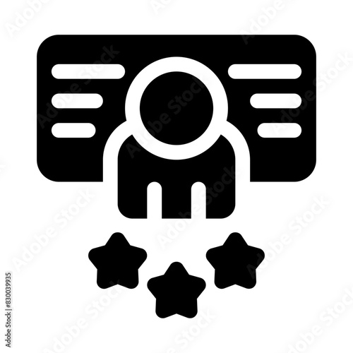 role model glyph icon
