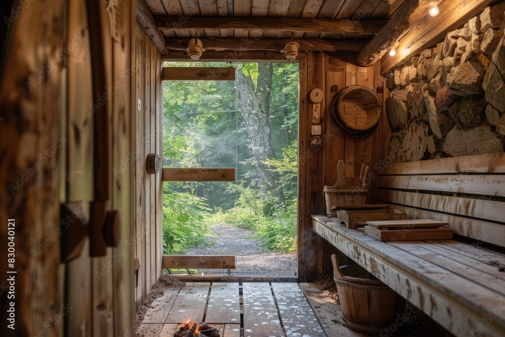 rustic sauna cabin, where can you relax. Geerative AI rustic sauna cabin, where can you relax. Geerative AI