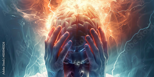 Pounding Temples: The Throbbing and Pounding Sensation of a Headache - Picture a scene where the temples throb and pound with pain, creating a pulsating sensation that is hard to ignore