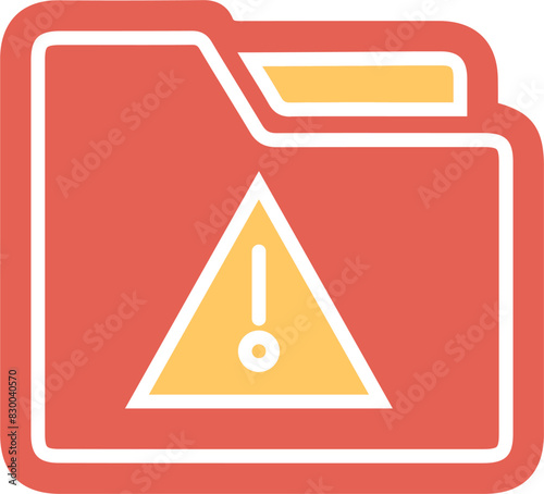Alert Folder Vector Icon