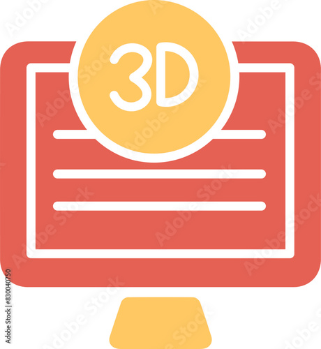 3D Quality Screen Vector Icon