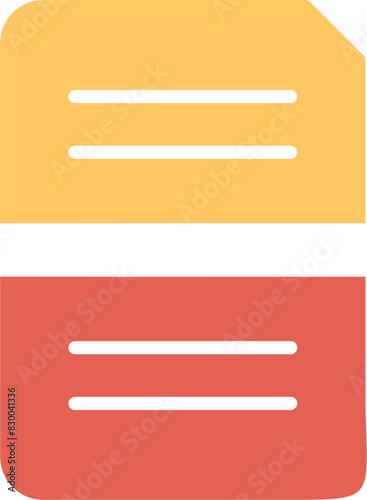 Split Document Vector Icon