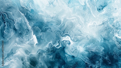 Marble-like textures in icy blue with soft white highlights and a glow suggesting cold air backdrop photo