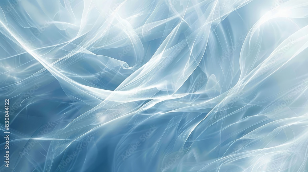 Naklejka premium Frosty abstract wallpaper with blue and white lines shimmering light effects and icy textures backdrop