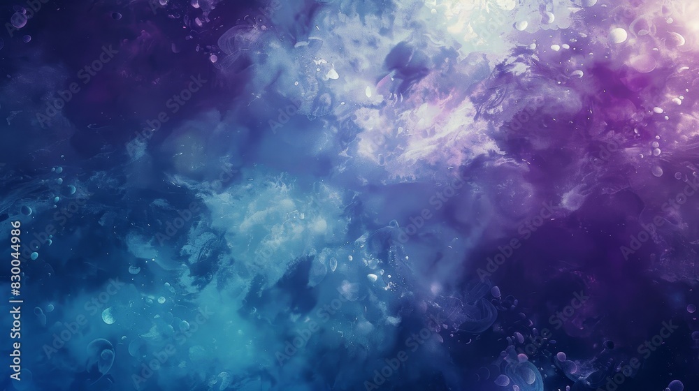 Abstract wallpaper with gradient blues and purples glowing orbs and snowdrift texture backdrop