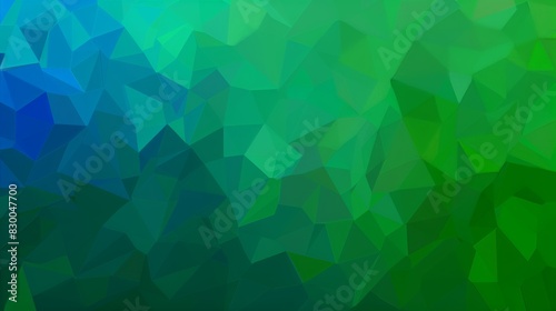green and blue colors, vector illustration of a low poly background, a lowpoly geometric texture, and a polygonal pattern, flat design  photo