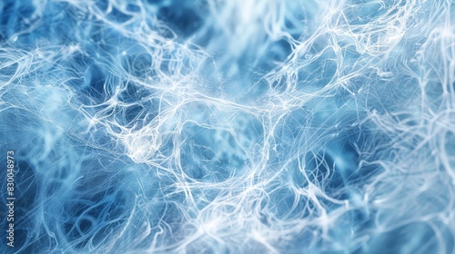 Abstract background featuring icy blue and silver threads complex patterns luminous accents and frosty textures backdrop