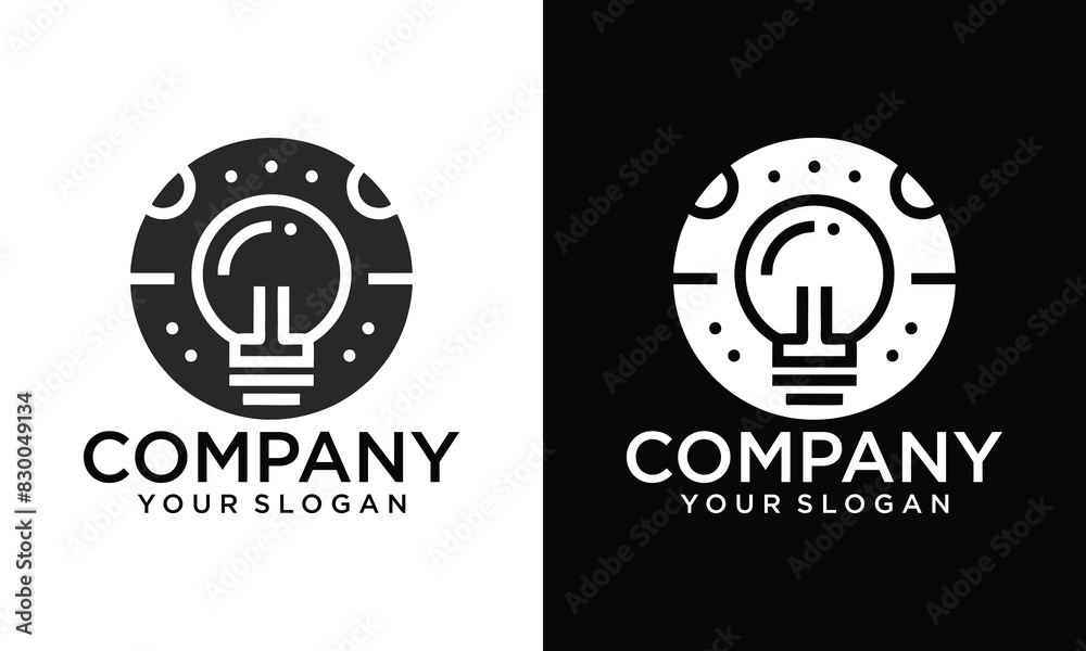 tech connect with lamp logo vector symbol icon illustration design tech connect with lamp logo vector symbol icon illustration design
