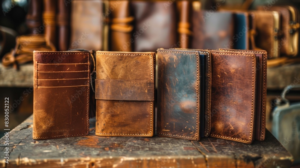 Handcrafted leather wallets with rfid blocking technology for enhanced security and style