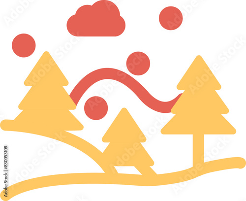Snow Fall Vector Icon