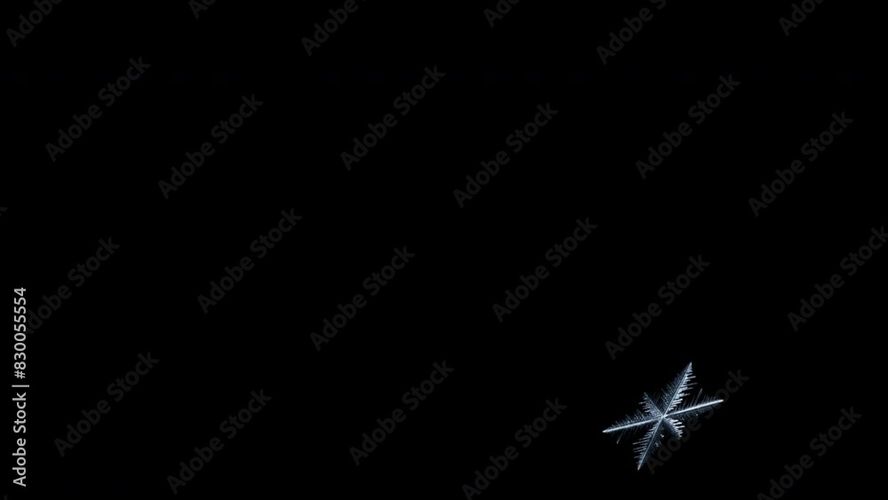 Freezing pattern of a snowflake forming on a soap bubble on black background. Christmas holidays background. Freezing pattern of a snowflake forming on a soap bubble on black background. Christmas holidays background.