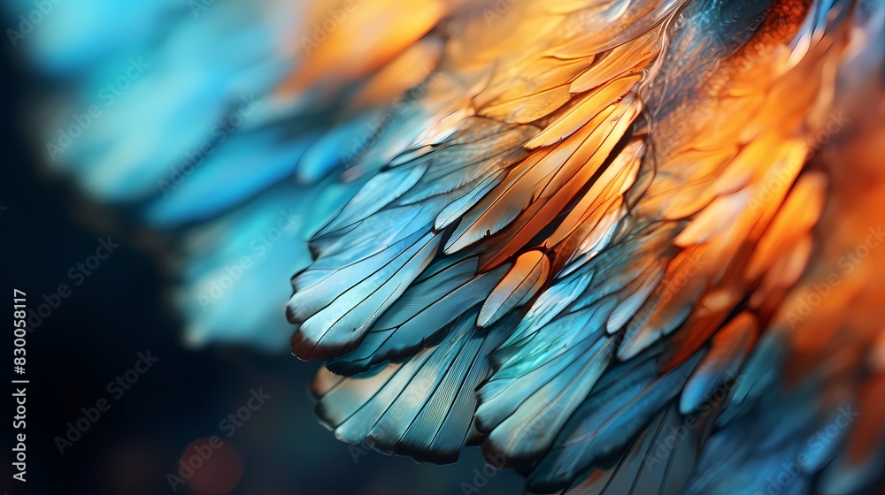 Fototapeta premium Color butterfly fairy wings texture poster background