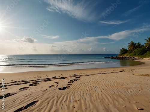 Beautiful Tropical Beach Background Travel Vacation